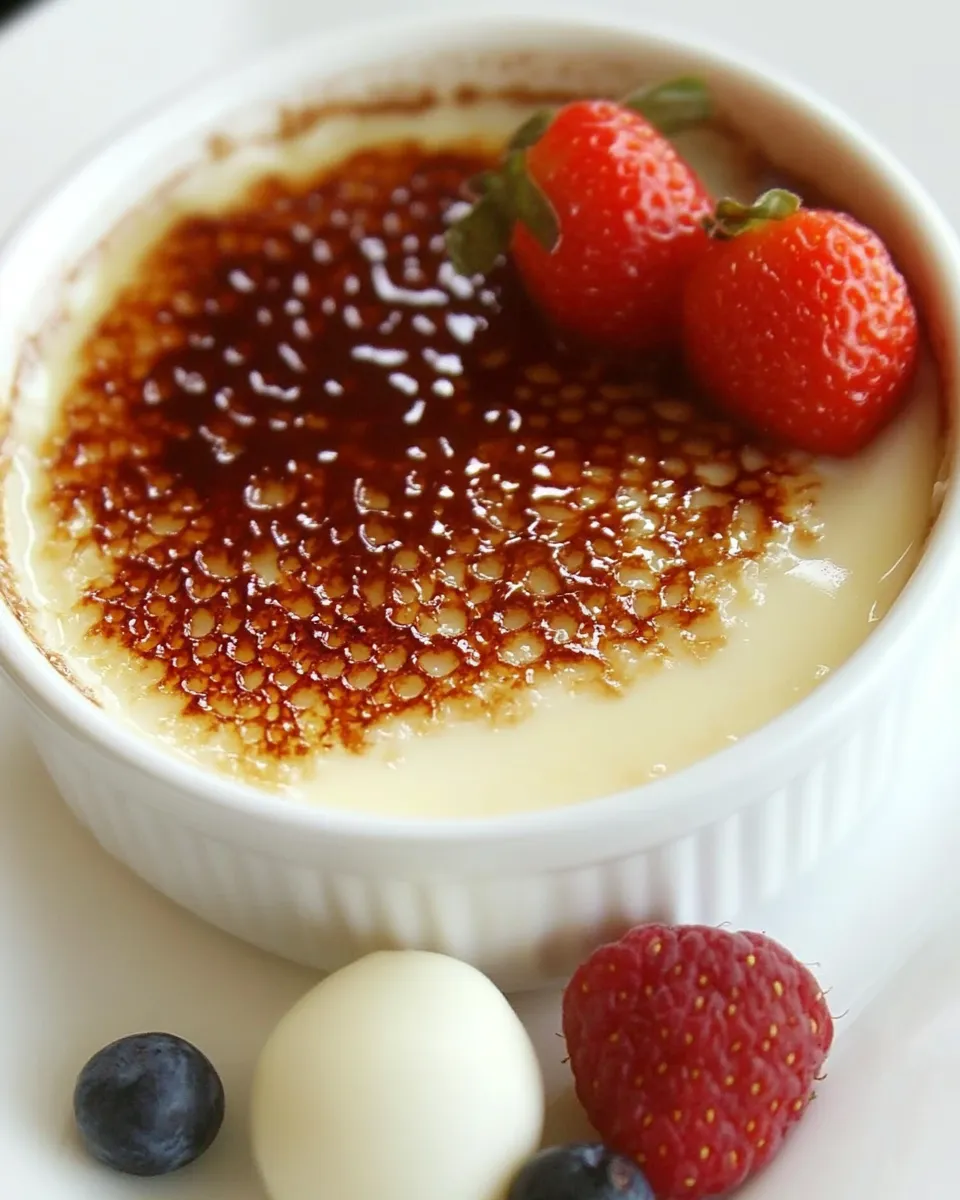 Delicious White Chocolate Crme Brulee shot