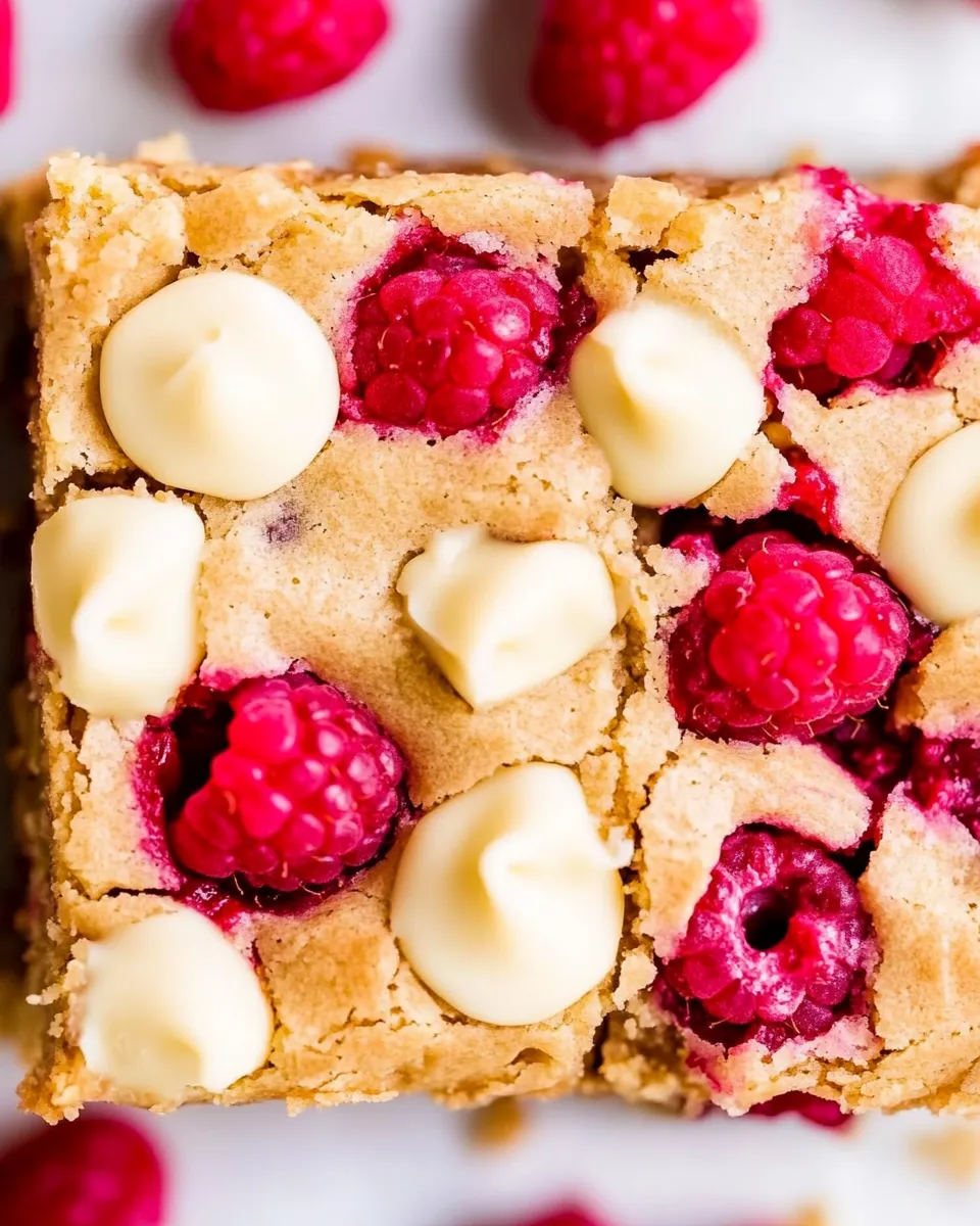 Classic White Chocolate Raspberry Blondies image