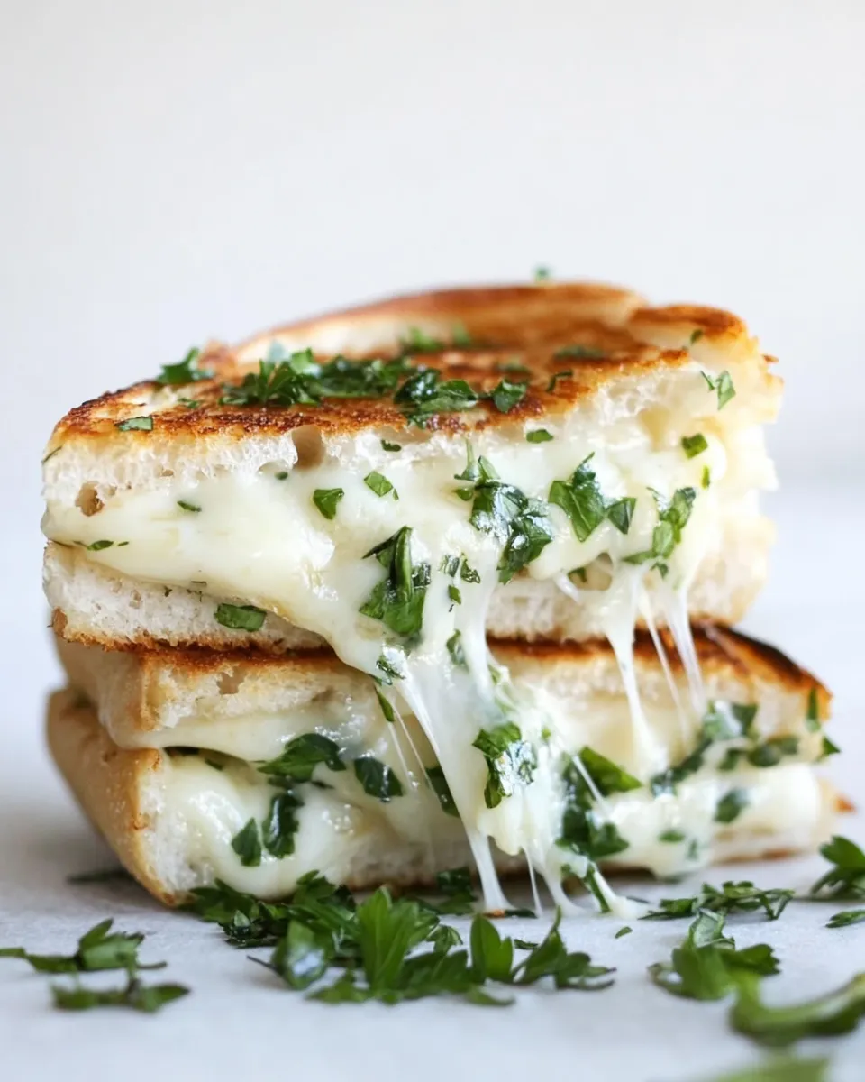 Healthy White Pizza Grilled Cheese. photo
