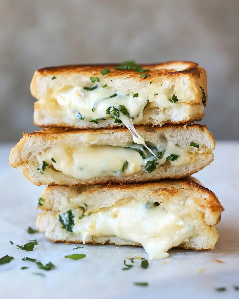 Amazing White Pizza Grilled Cheese. image