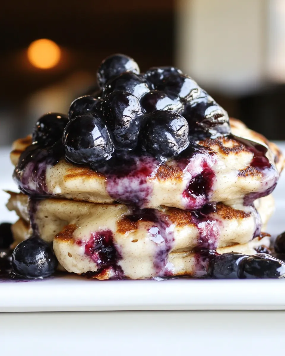 Homemade Whole Wheat Cherry Vanilla Bean Pancakes. photo