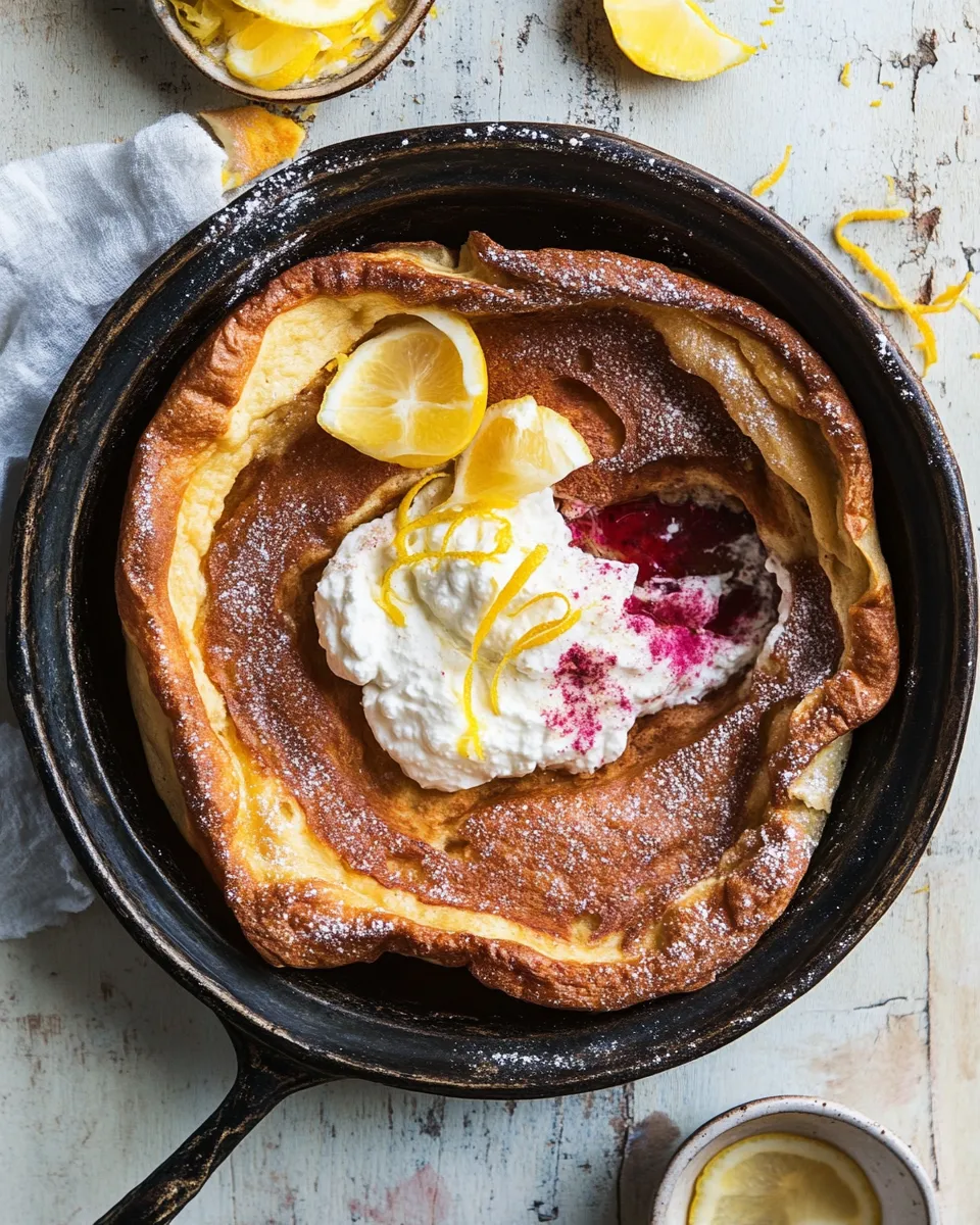 Ultimate Whole Wheat Dutch Baby with Meyer Lemon Whipped Ricotta. image