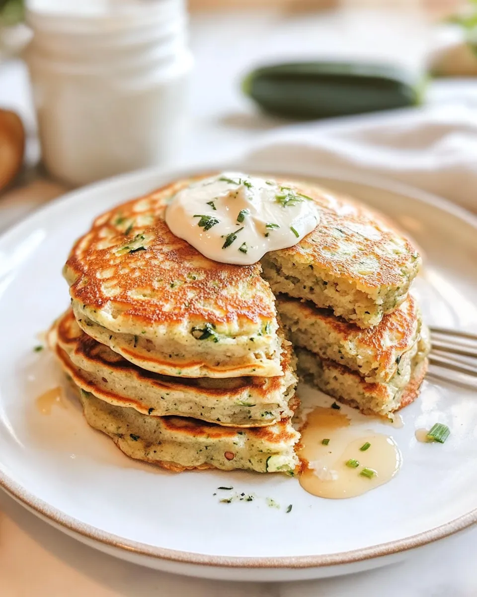 Homemade Whole Wheat Zucchini Pancakes recipe photo
