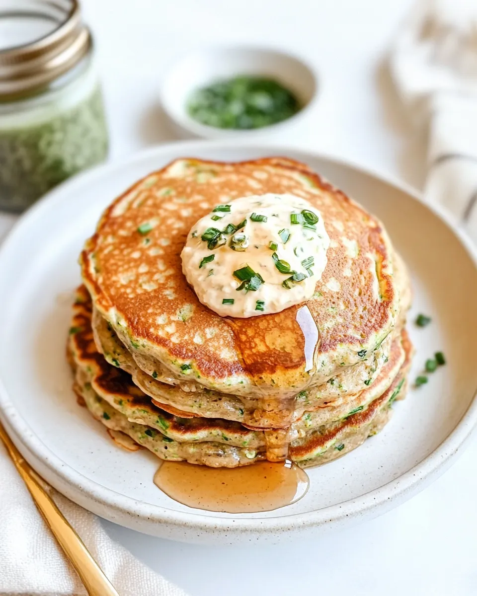 Healthy Whole Wheat Zucchini Pancakes image